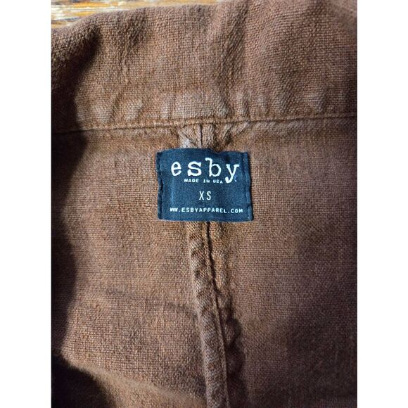 Esby - Baronne Linen Duster in Clove sz XS - Picture 3 of 6